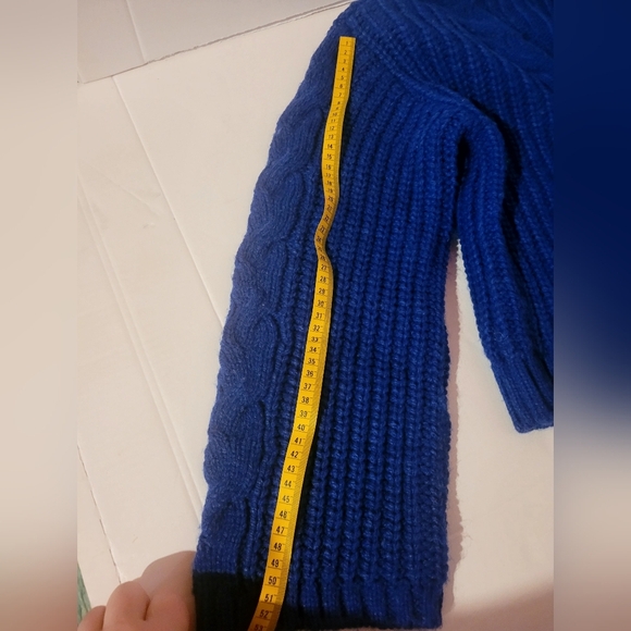 NWT DKNY Oversize Blue Cobalt Soft Stretchy Sweater Size XS - Picture 5 of 9